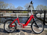Quantum Broadway Electric Folding Bike Ebike Quantum Red Gloss 